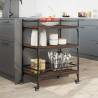 Kitchen Trolley Brown Oak 65x40x86.5 cm | Hipomarket