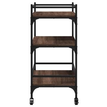 Kitchen Trolley Brown Oak 65x40x86.5 cm | Hipomarket