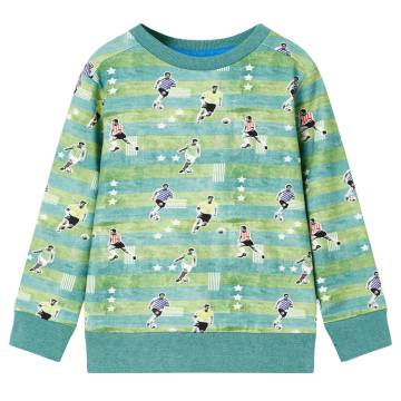 Kids' Light Green Melange Sweatshirt - Size 128 | HipoMarket