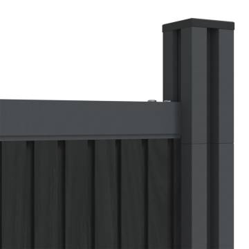 Grey WPC Fence Panel 1391x186 cm - Durable & Stylish