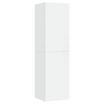 Stylish White TV Cabinets - Set of 2 | 30.5x30x110 cm