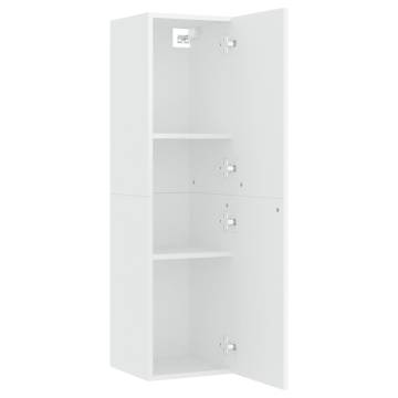 Stylish White TV Cabinets - Set of 2 | 30.5x30x110 cm