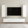 Stylish White TV Cabinets - Set of 2 | 30.5x30x110 cm