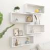 Wall Cube Shelf 4 pcs High Gloss White 60x15x23 cm Engineered Wood Colour high gloss white Size 60 x 15 x 23 cm Quantity in Package 4 Number of Pieces 1 