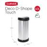 Curver Pedal Bin Deco Oval 40L Silver - Stylish & Hygienic