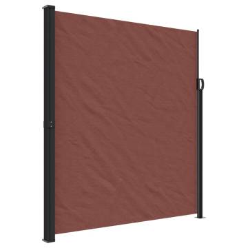 Retractable Side Awning Brown 220x600 cm - Hipomarket UK