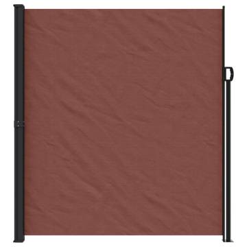 Retractable Side Awning Brown 220x600 cm - Hipomarket UK