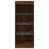 Modern Sideboard with LED Lights - Brown Oak 41x37x100 cm