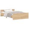 Sonoma Oak Bed Frame with Headboard & Footboard - 120x200 cm