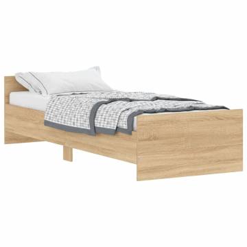 Sonoma Oak Bed Frame 75x190 cm | Durable Engineered Wood