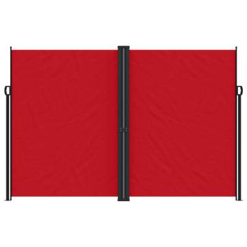 Retractable Side Awning Red 220x600 cm - Privacy & Comfort