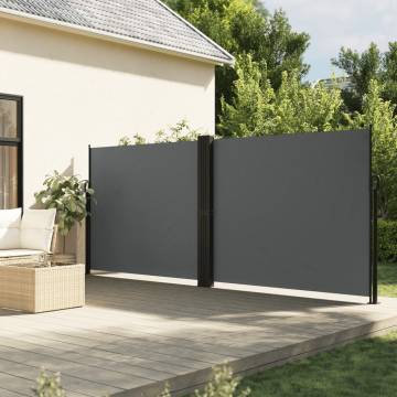 Retractable Side Awning Anthracite 180x600 cm - Privacy Screen