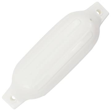 Boat Fender Set - 4 White PVC Fenders (41x11.5 cm)