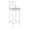 Bar Chairs 2 pcs White Solid Wood Pine | Stylish & Comfortable