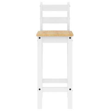 Bar Chairs 2 pcs White Solid Wood Pine | Stylish & Comfortable