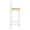 Bar Chairs 2 pcs White Solid Wood Pine | Stylish & Comfortable