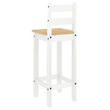 Bar Chairs 2 pcs White Solid Wood Pine | Stylish & Comfortable