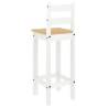 Bar Chairs 2 pcs White Solid Wood Pine | Stylish & Comfortable