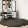 Rug ISTAN High Pile Shiny Look Anthracite Ø 200 cm Colour anthracite Size Ø 200 cm 