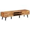 TV Cabinet 145x35x35 cm - Solid Acacia Wood | HiPoMarket