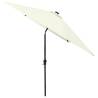 LED Parasol with Steel Pole - 2x3 m in Sand | HiPo Market