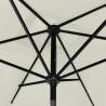 LED Parasol with Steel Pole - 2x3 m in Sand | HiPo Market