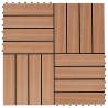 11 pcs Decking Tiles WPC 30x30 cm 1 sqm Teak Colour Colour teak colour Pattern pattern 1 Number of 11 