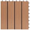 11 pcs WPC Decking Tiles - Teak Colour | Hipomarket