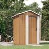 Garden Shed Brown 126x97.5x177 cm Galvanised Steel Colour brown Quantity in Package 1 