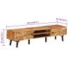 TV Cabinet 145x35x35 cm - Solid Acacia Wood | HiPoMarket