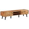 TV Cabinet 145x35x35 cm - Solid Acacia Wood | HiPoMarket