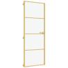 Interior Door Slim Golden 76x201.5 cm - Tempered Glass & Aluminium