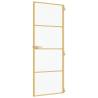 Interior Door Slim Golden 76x201.5 cm - Tempered Glass & Aluminium