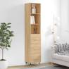 Highboard Sonoma Oak 34.5x34x180 cm Engineered Wood Colour sonoma oak Quantity in Package 1 Model 3 drawers 