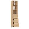 Stylish Highboard Sonoma Oak - 34.5x34x180 cm | HipoMarket