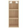 Stylish Highboard Sonoma Oak - 34.5x34x180 cm | HipoMarket