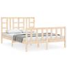 Solid Wood Bed Frame with Headboard | 160x200 cm