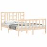 Solid Wood Bed Frame with Headboard | 160x200 cm