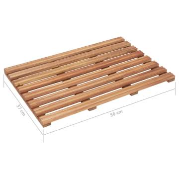 Stylish Solid Acacia Wood Bath Mats - 2 pcs - 56x37 cm