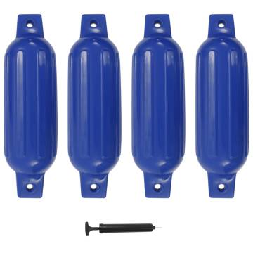 Boat Fender 4 pcs Blue 41x11.5 cm PVC - Durable Protection