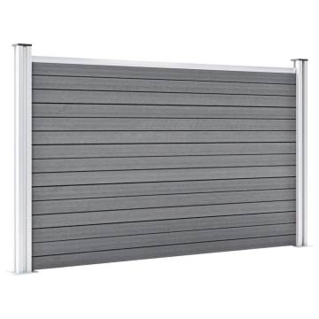 Garden Fence WPC 699x106 cm Grey - Durable & Stylish