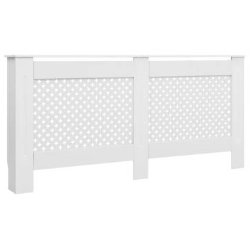 Stylish White Radiator Covers - 2 pcs MDF, 172x19x81.5cm