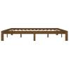 Honey Brown Solid Wood Pine Bed Frame - 200x200 cm