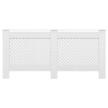 Stylish White Radiator Covers - 2 pcs MDF, 172x19x81.5cm