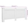 Stylish White Radiator Covers - 2 pcs MDF, 172x19x81.5cm