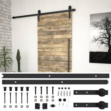 Sliding Door SKIEN Hardware Kit - 183 cm Steel Black