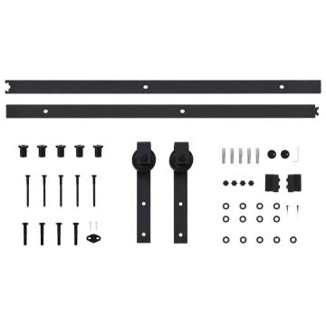 Sliding Door SKIEN Hardware Kit - 183 cm Steel Black