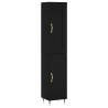 Stylish Highboard Black 34.5x34x180 cm - Durable Storage Solution