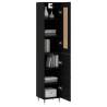 Stylish Highboard Black 34.5x34x180 cm - Durable Storage Solution