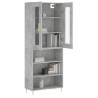 Elegant Concrete Grey Highboard - Stylish Storage Solution